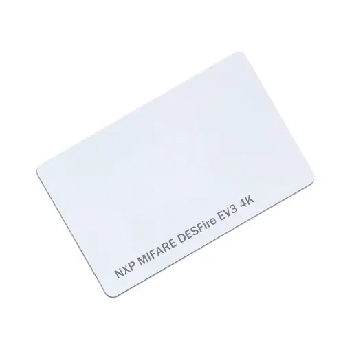 [Card-ID-D42I00SUPREMA] Secure Card - DesFire EV2 4ko (Suprema) Mifare DESFire EV2 4k (MF3D42) ISO card, PVC, glossy white with offsetprinted Suprema Logo - Pack of 50 units

