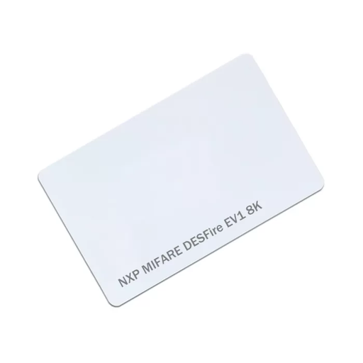 [Card-DesFireEV1-8ko-S] Secure Card - DesFire EV1 8ko (Suprema) Mifare DESFire EV1 8k  ISO card, PVC, glossy white with offsetprinted Suprema Logo - Pack of 50 units

